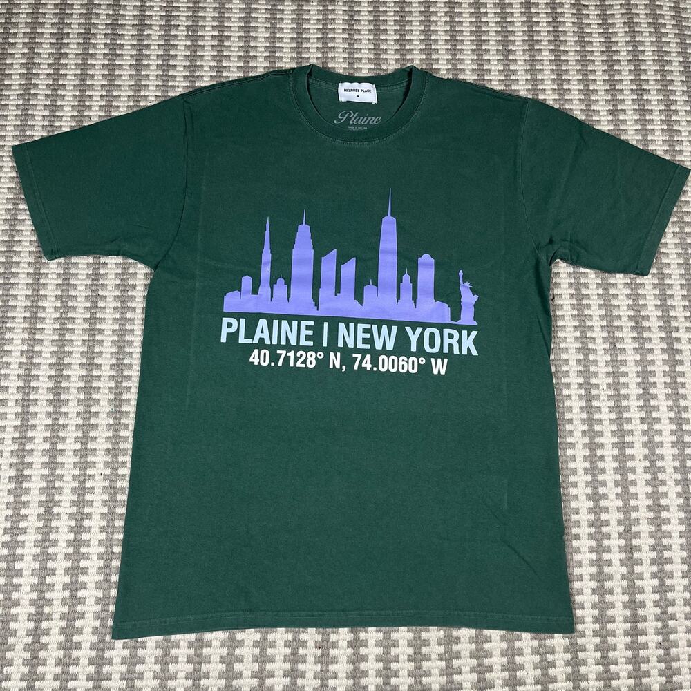 Plaine I New York Melrose Place Green T Shirt Men’s‎ Sz M New